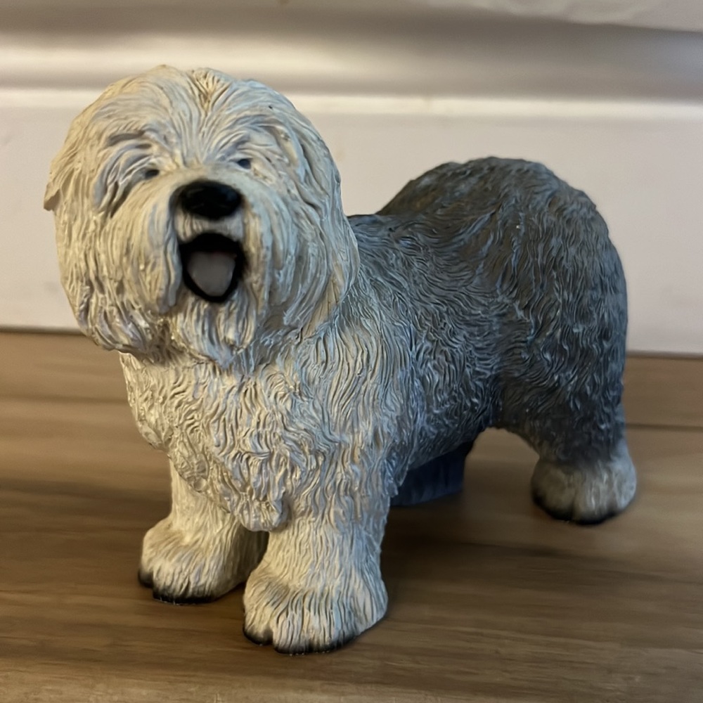 Old English Sheepdog Figurine Made of Resin